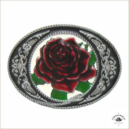 Boucle de Ceinture Country Florale Rose