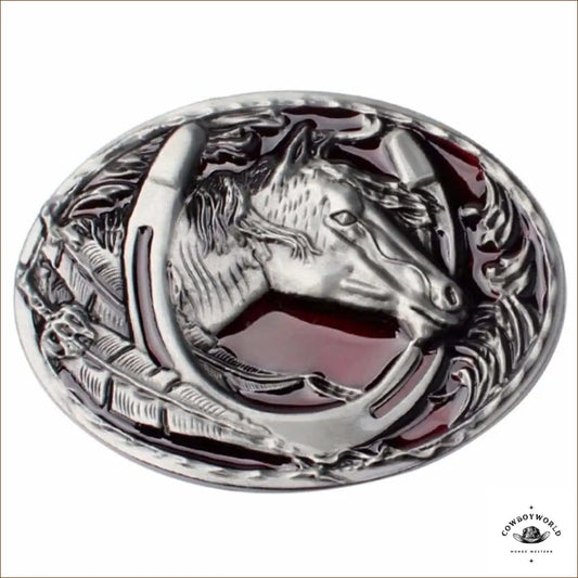 Boucle de Ceinture Cowboy Red Horse