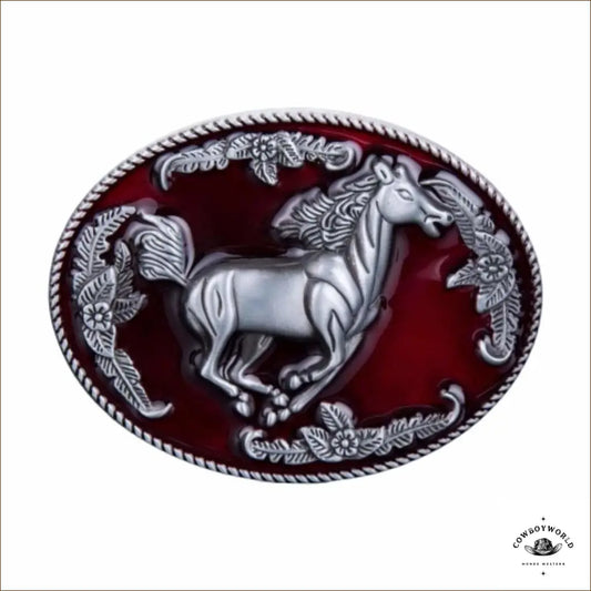 Boucle de Ceinture Cowboy Rouge