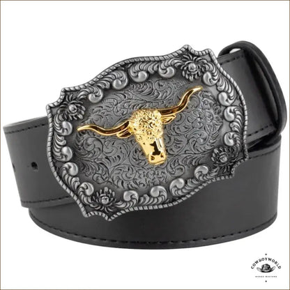 Ceinture Boucle Dorée Cowboy