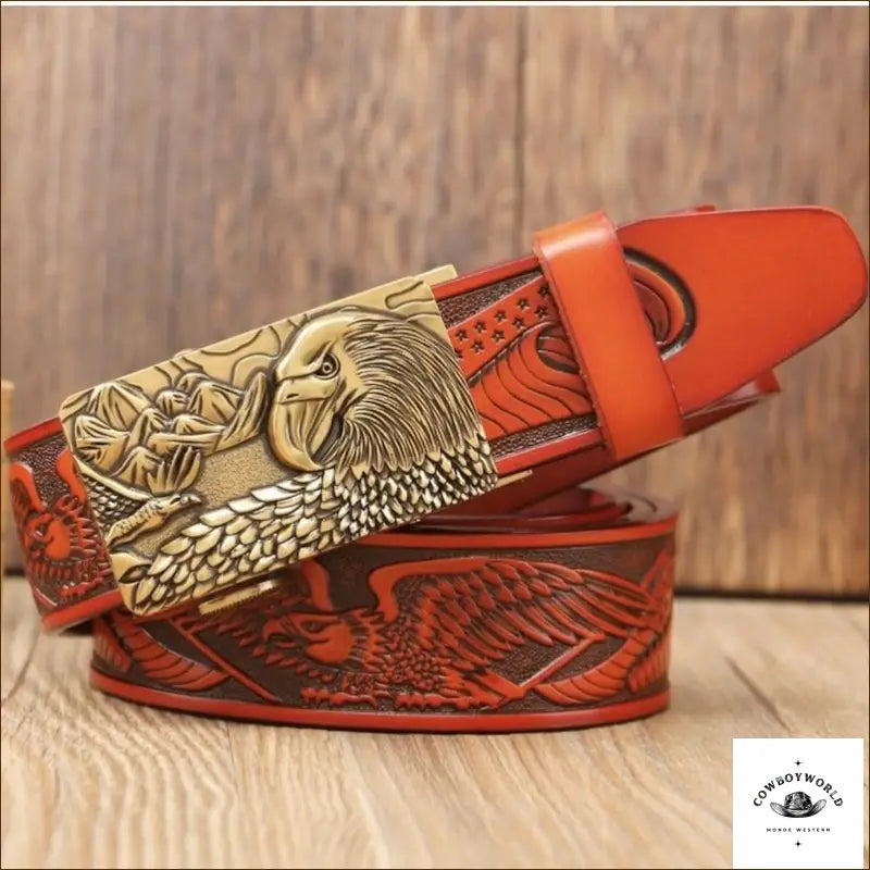 Ceinture Boucle Western Cuir