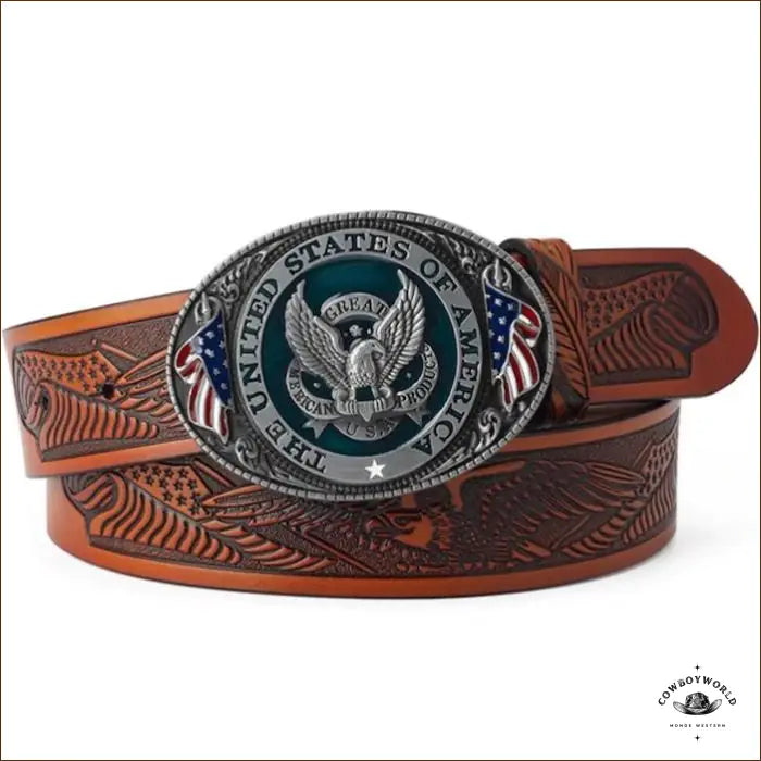 Ceinture Cuir Homme Style Western