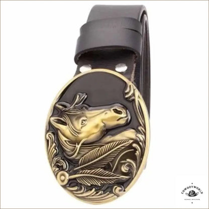 Ceinture Cuir Motif Cheval