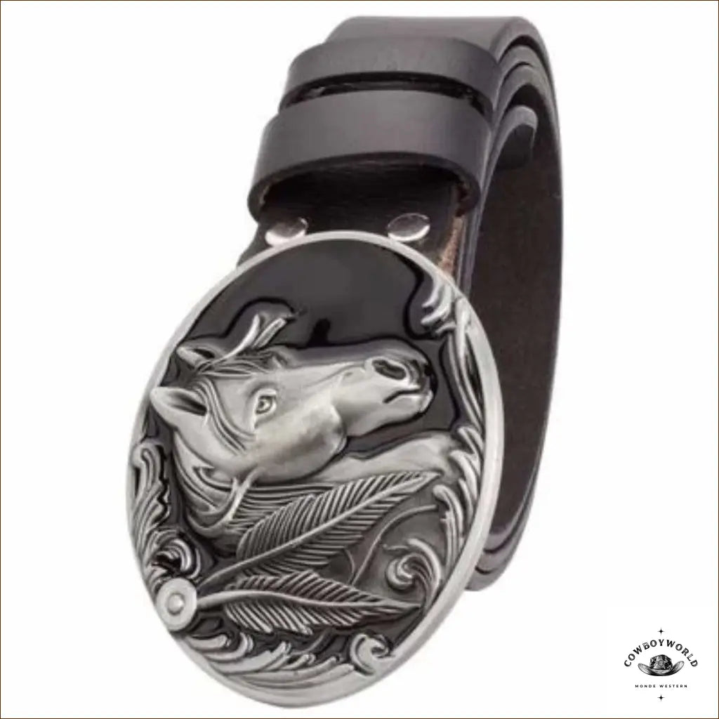 Ceinture Cuir Motif Cheval