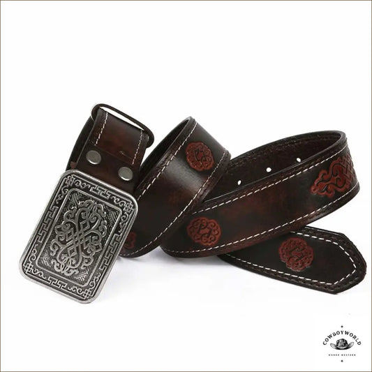 Ceinture Cuir Renfort Épaisse Western