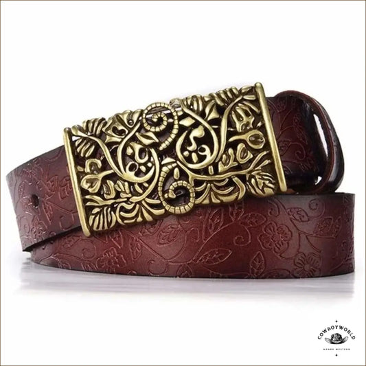 Ceinture Cuir Western Femme