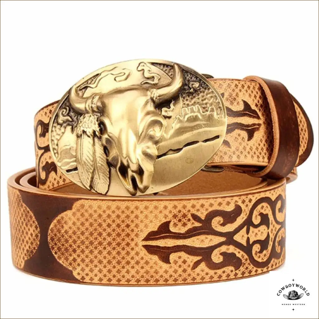 Ceinture de Cowboy Homme en Cuir