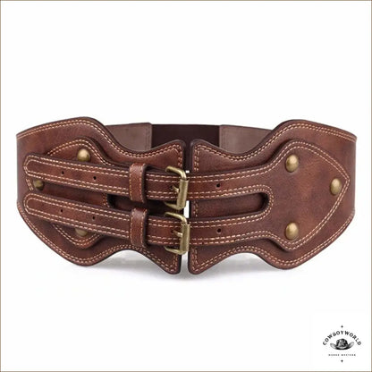 Ceinture Double Boucles Western Femme