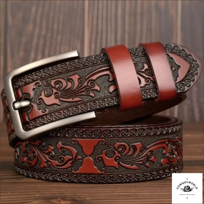 Ceinture en Cuir Style Western