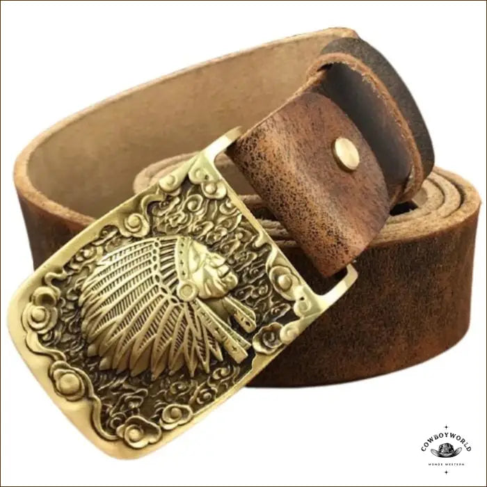 Ceinture Épaisse en Cuir Pour Homme Cowboy