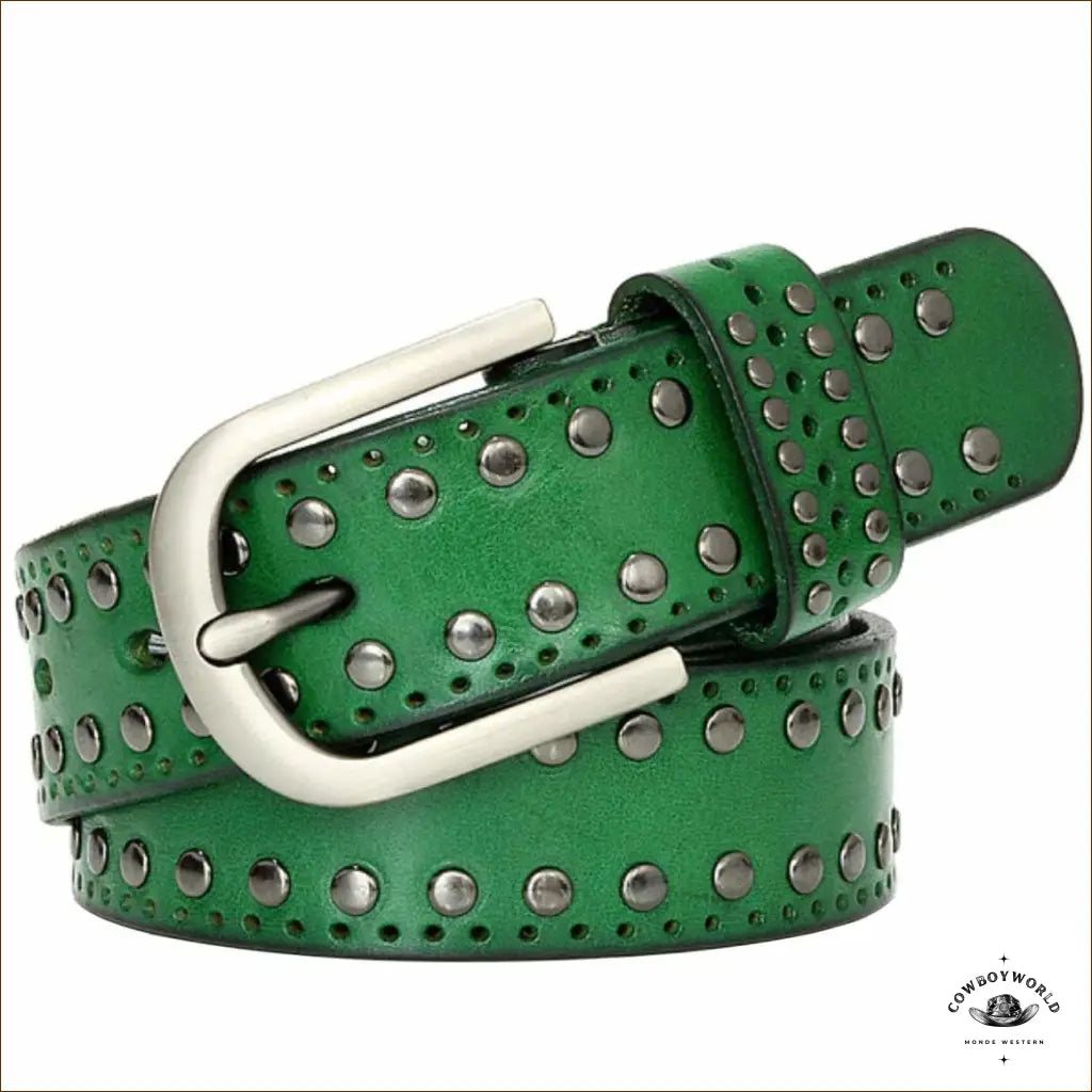 Ceinture Femme Western Verte