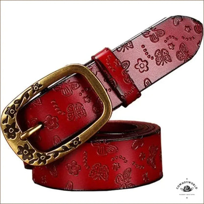 Ceinture Western à Trous Femme