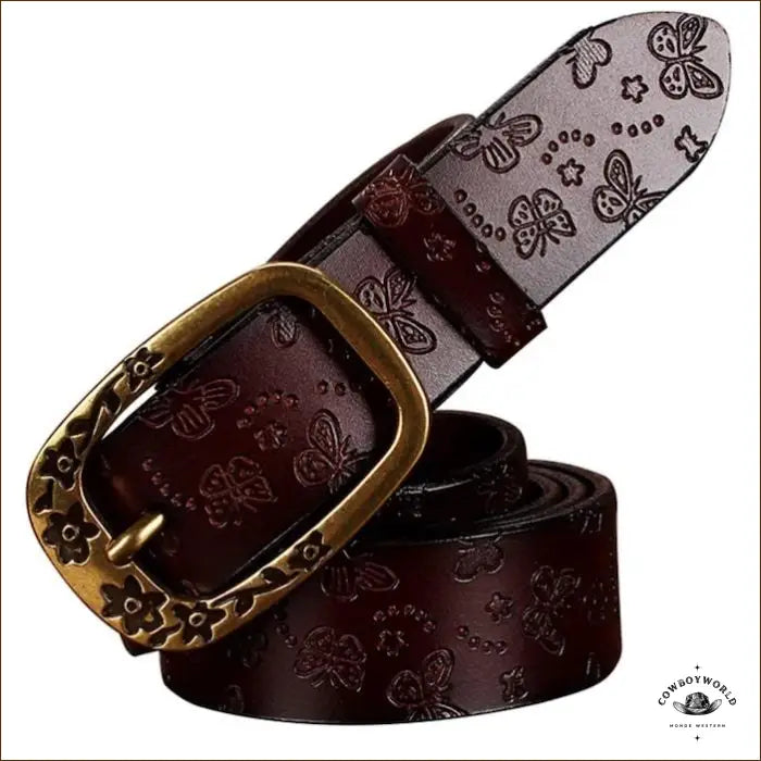 Ceinture Western à Trous Femme