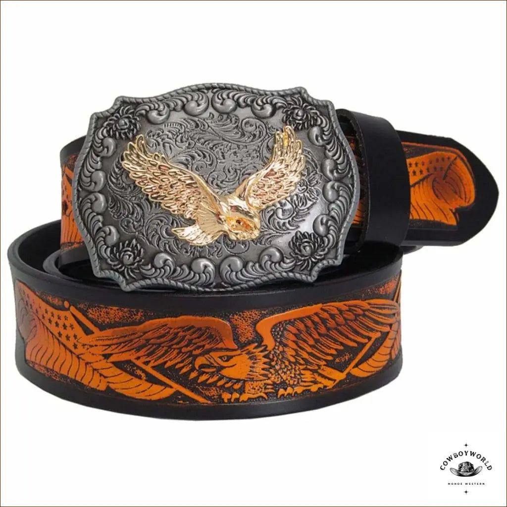 Ceinture Western Cuir Noir