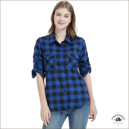 Chemise Femme Bleu Country