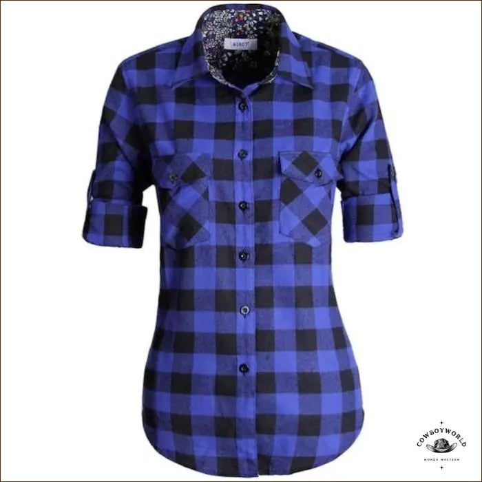 Chemise Femme Bleu Country