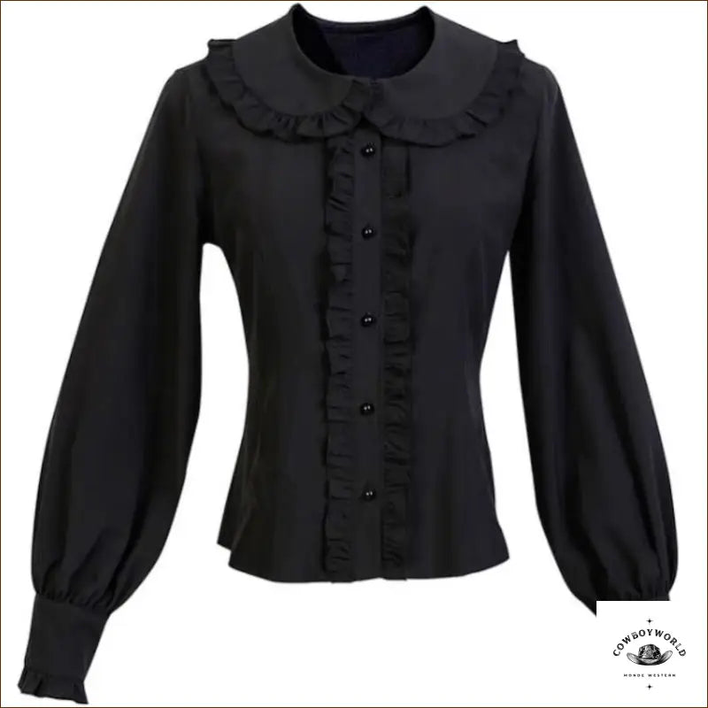 Chemise Femme Noire Western