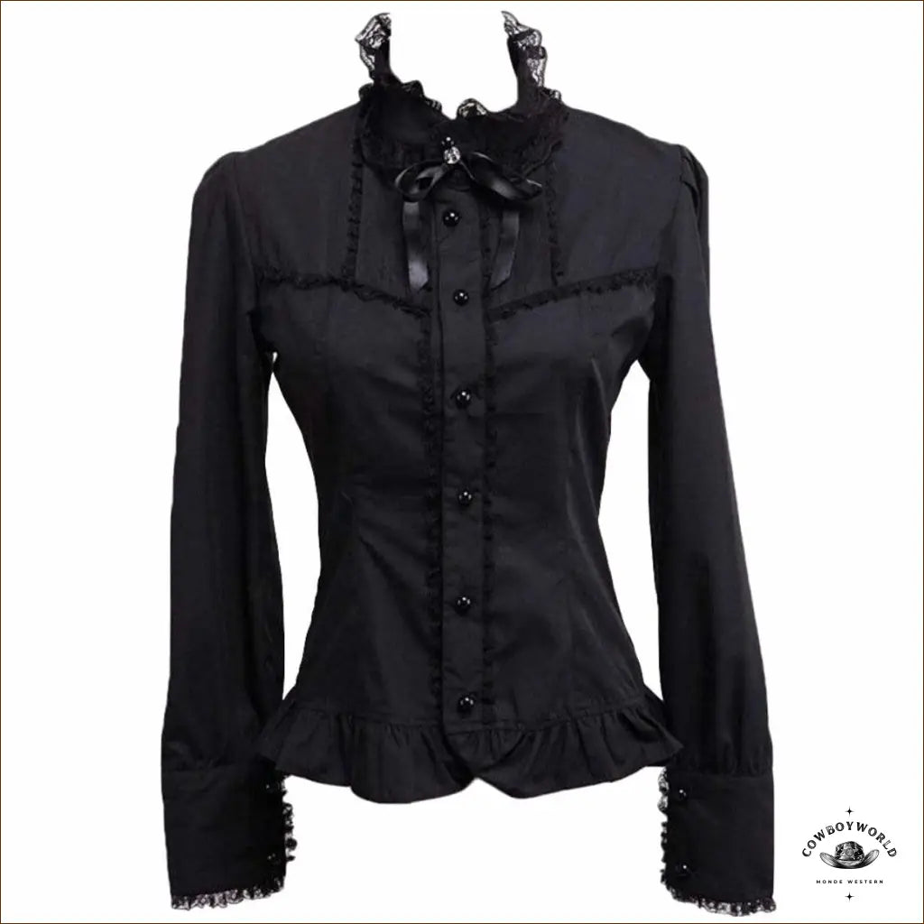 Chemise Noire Femme Country