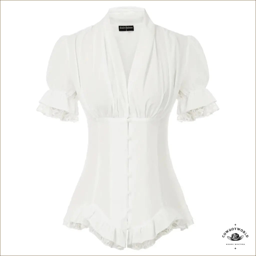 Chemise Western Femme Blanche