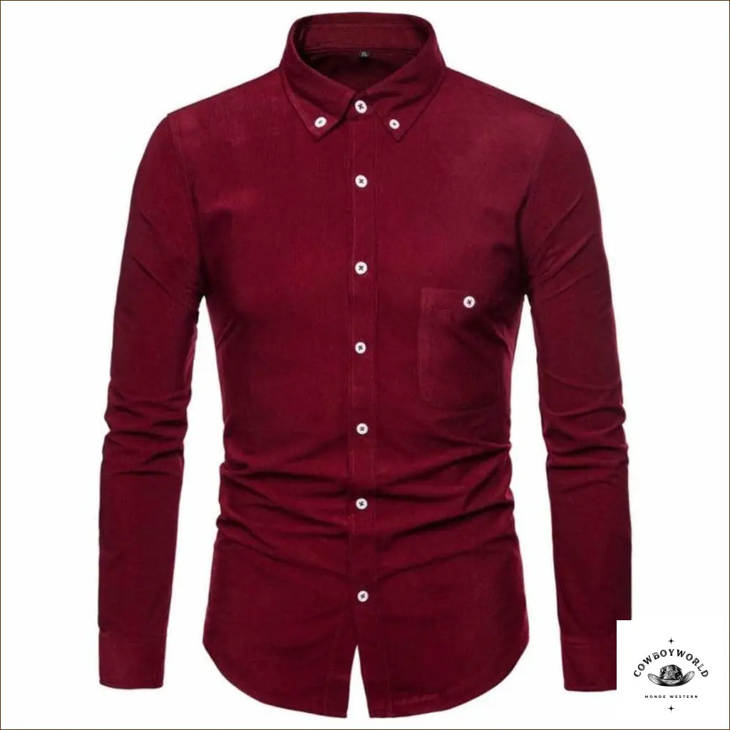 Chemise Western Velours Homme