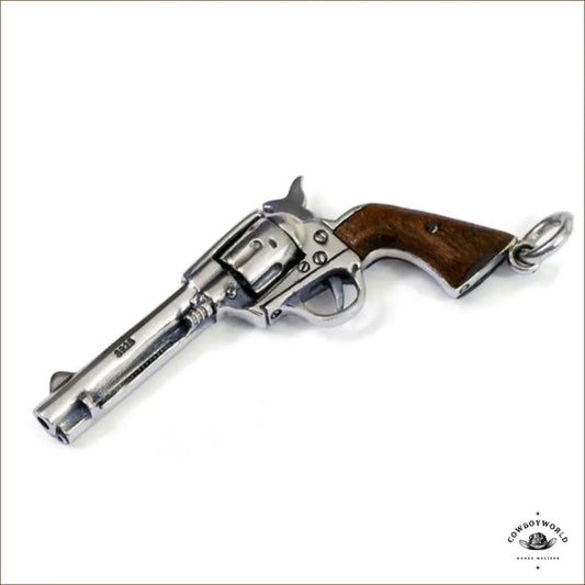 Collier Western Revolver (Argent)