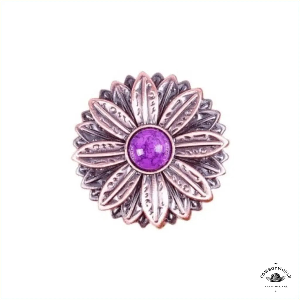 Conchos Fleur Mauve (10 pièces)