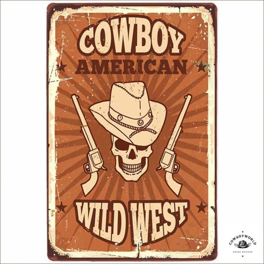 Plaque Métal Wild West