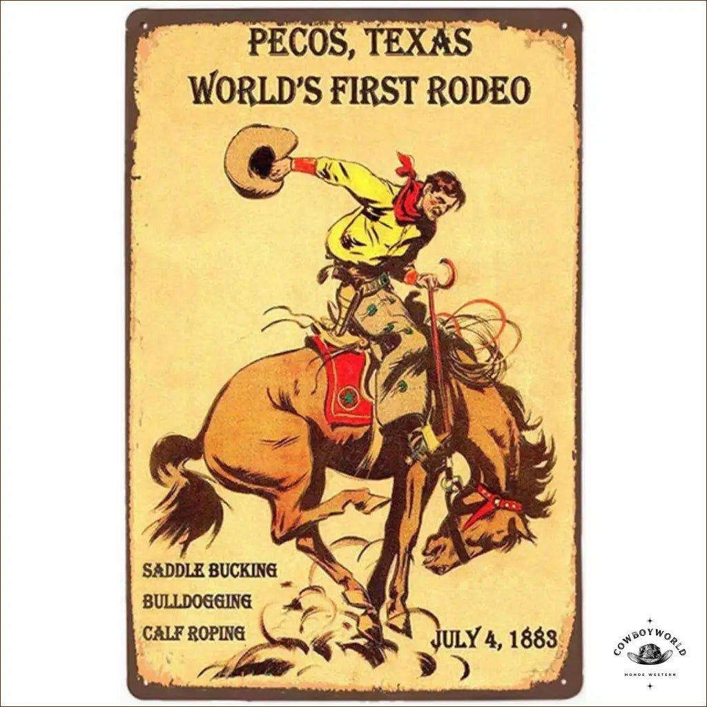 Plaque Métal World’s First Rodeo