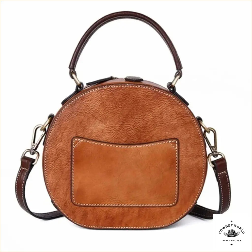 Sac Cuir Fleuri