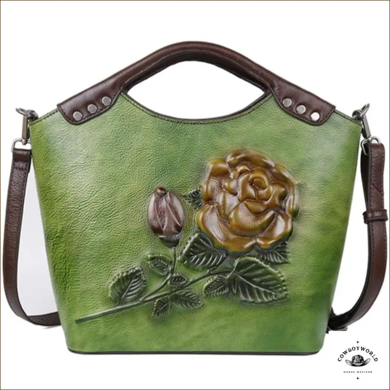 Sac Floral Cuir