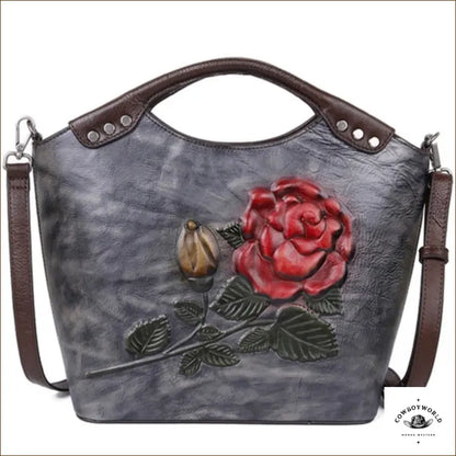 Sac Floral Cuir