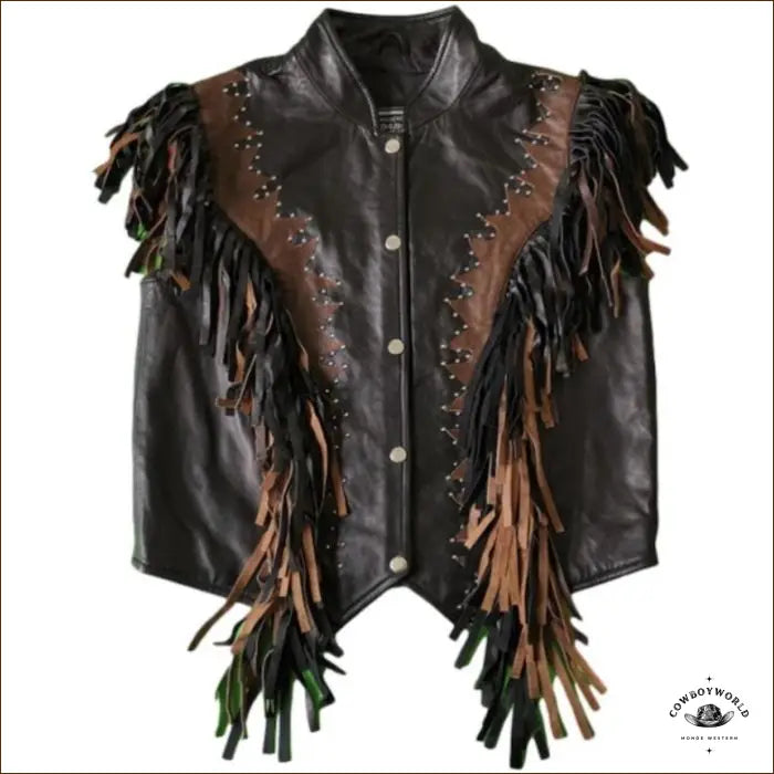 Veste à Franges Western Homme