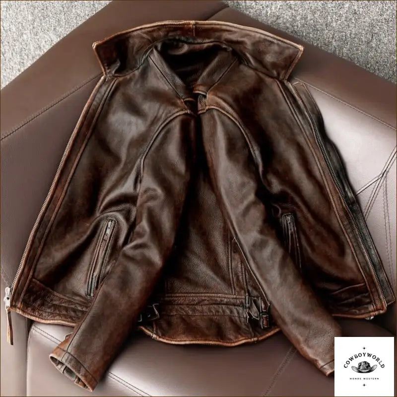 Veste Cowboy en Cuir Homme