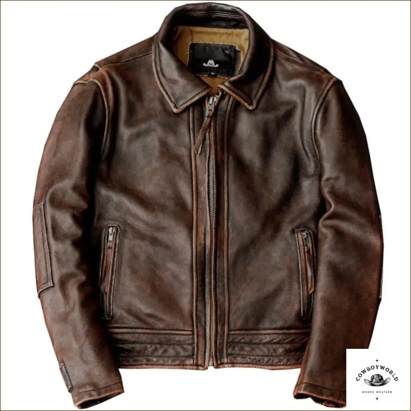 Veste Cowboy en Cuir Homme