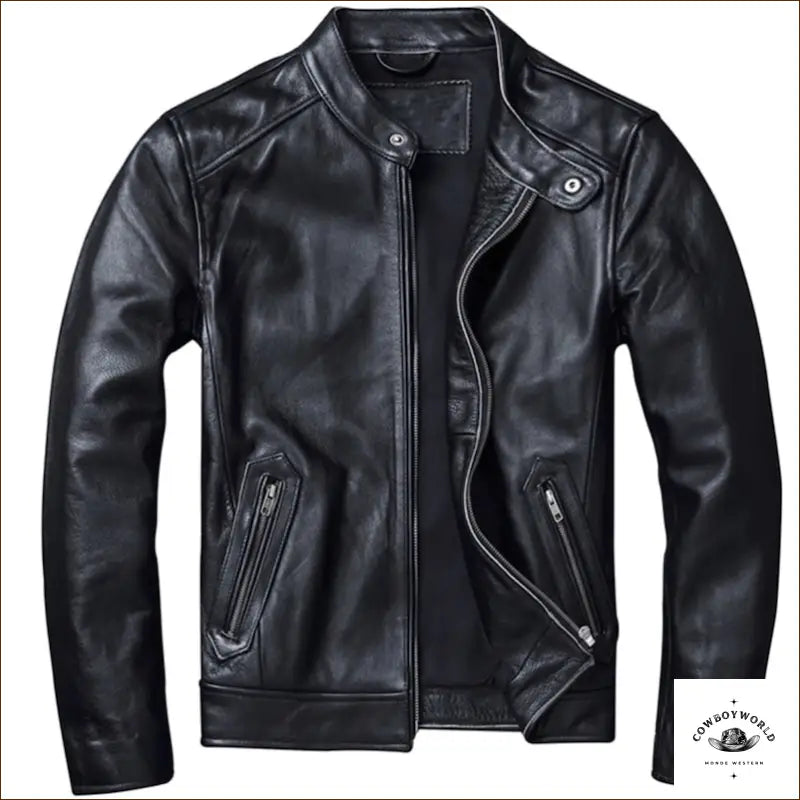 Veste en Cuir Cowboy Homme