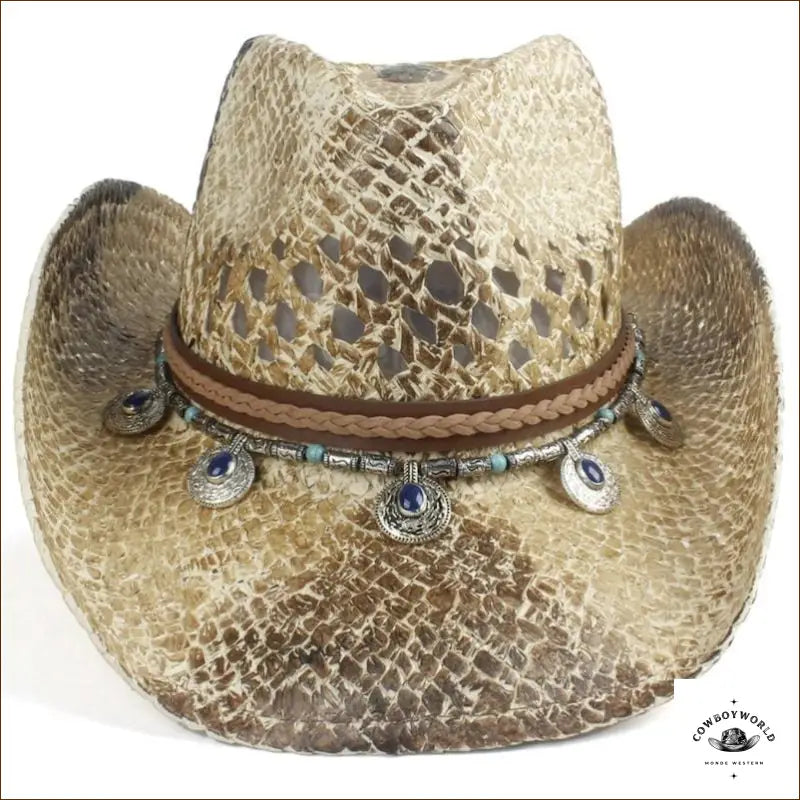 Chapeau Country Western Paille
