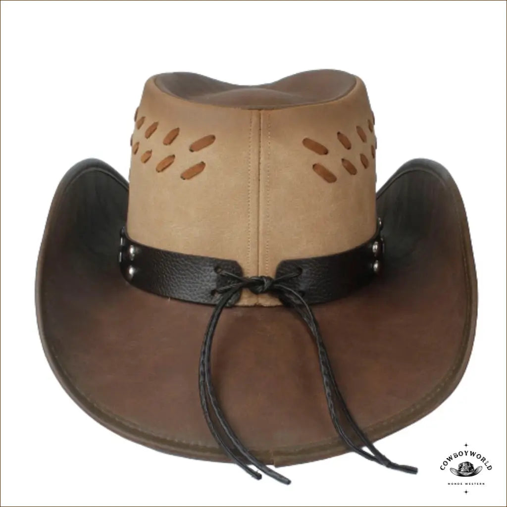 Chapeau de Cowboy Cuir Marron