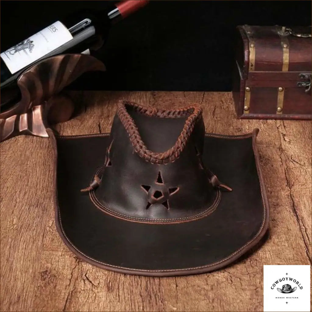 Chapeau de Cowboy en Cuir