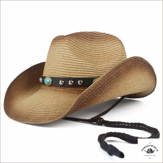 Chapeau de Cowboy en Paille Femme