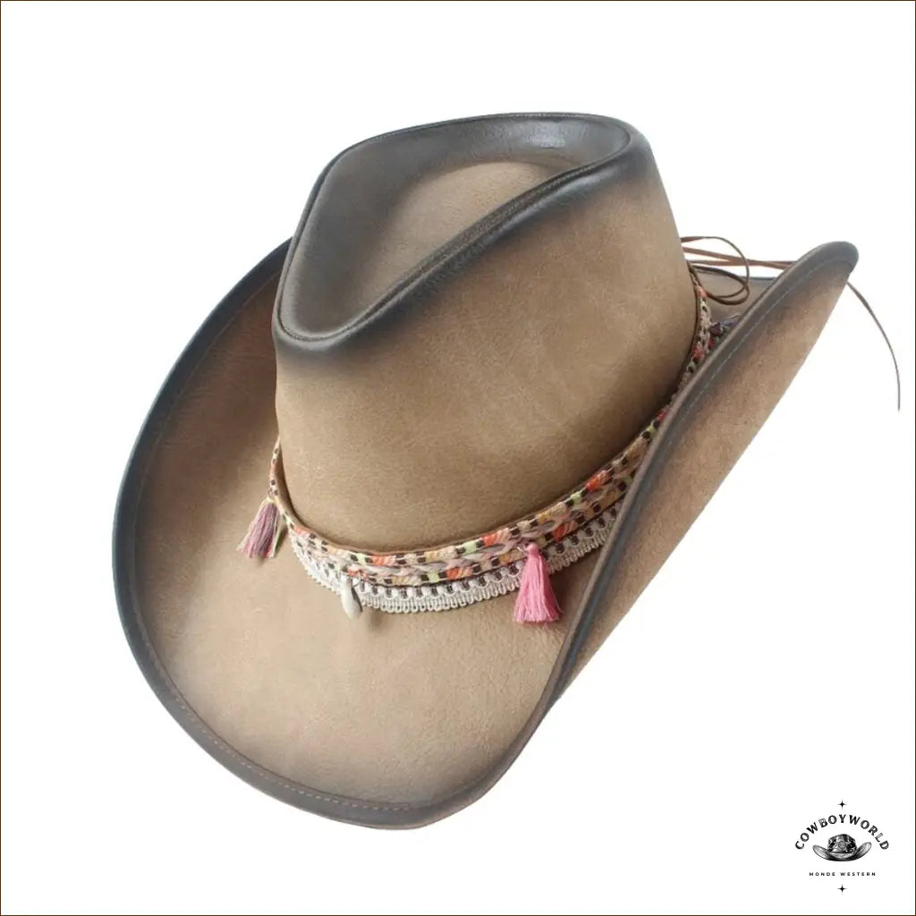 Chapeau de Cowboy Femme Cuir