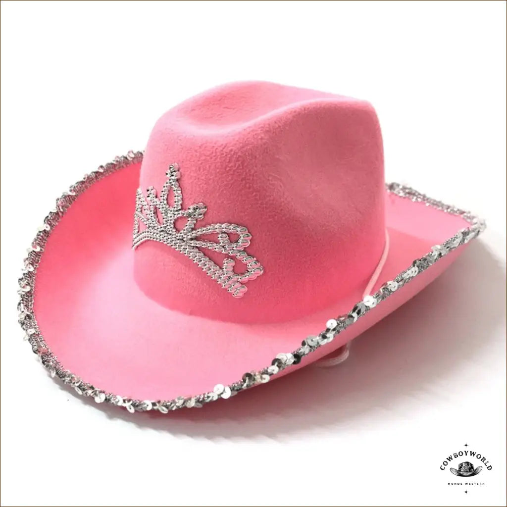 Chapeau de Cowboy Fille Rose